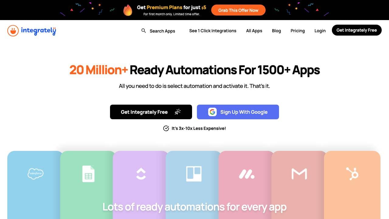Capture d'écran de Integrately