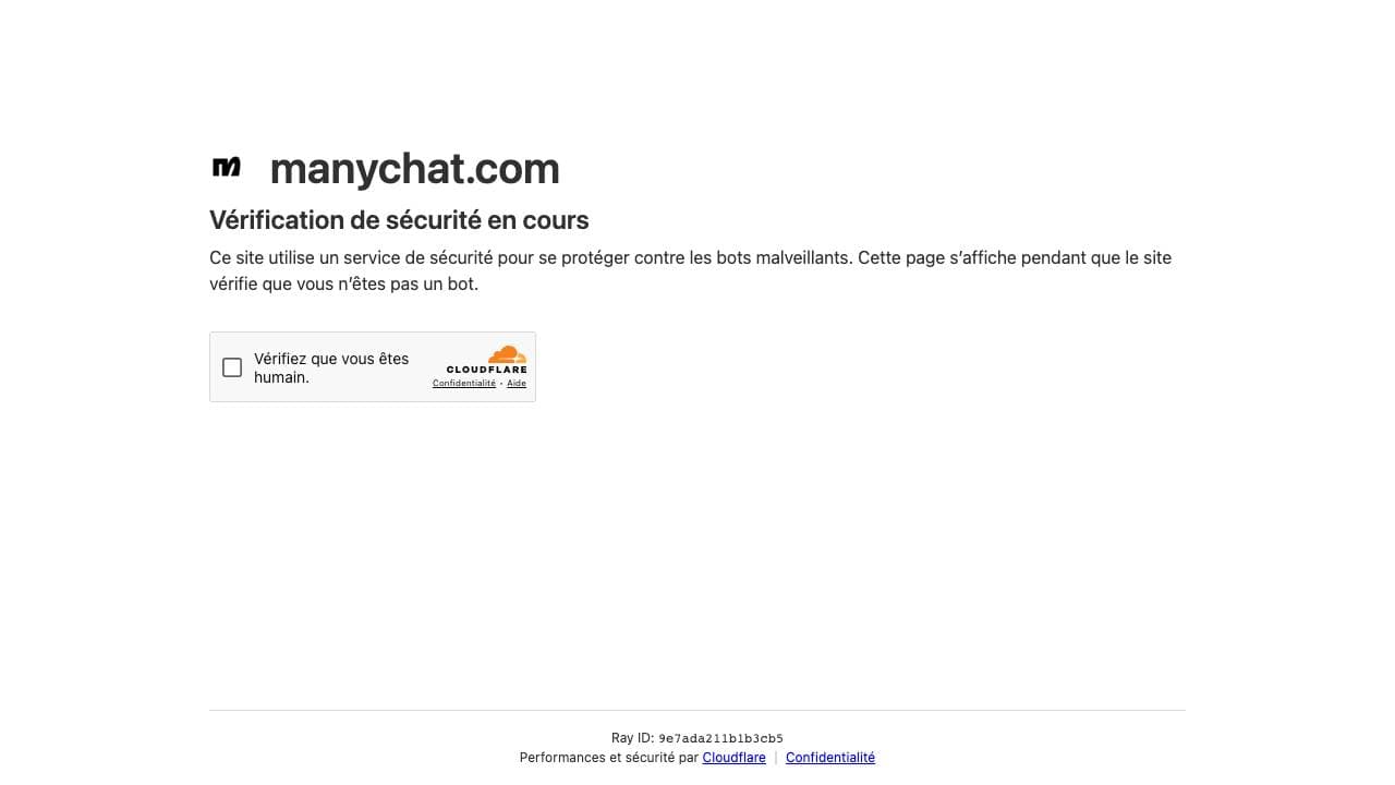 Capture d'écran de Manychat