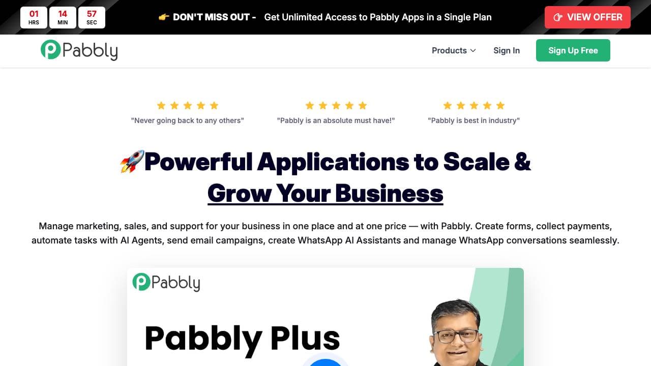 Capture d'écran de Pabbly Connect